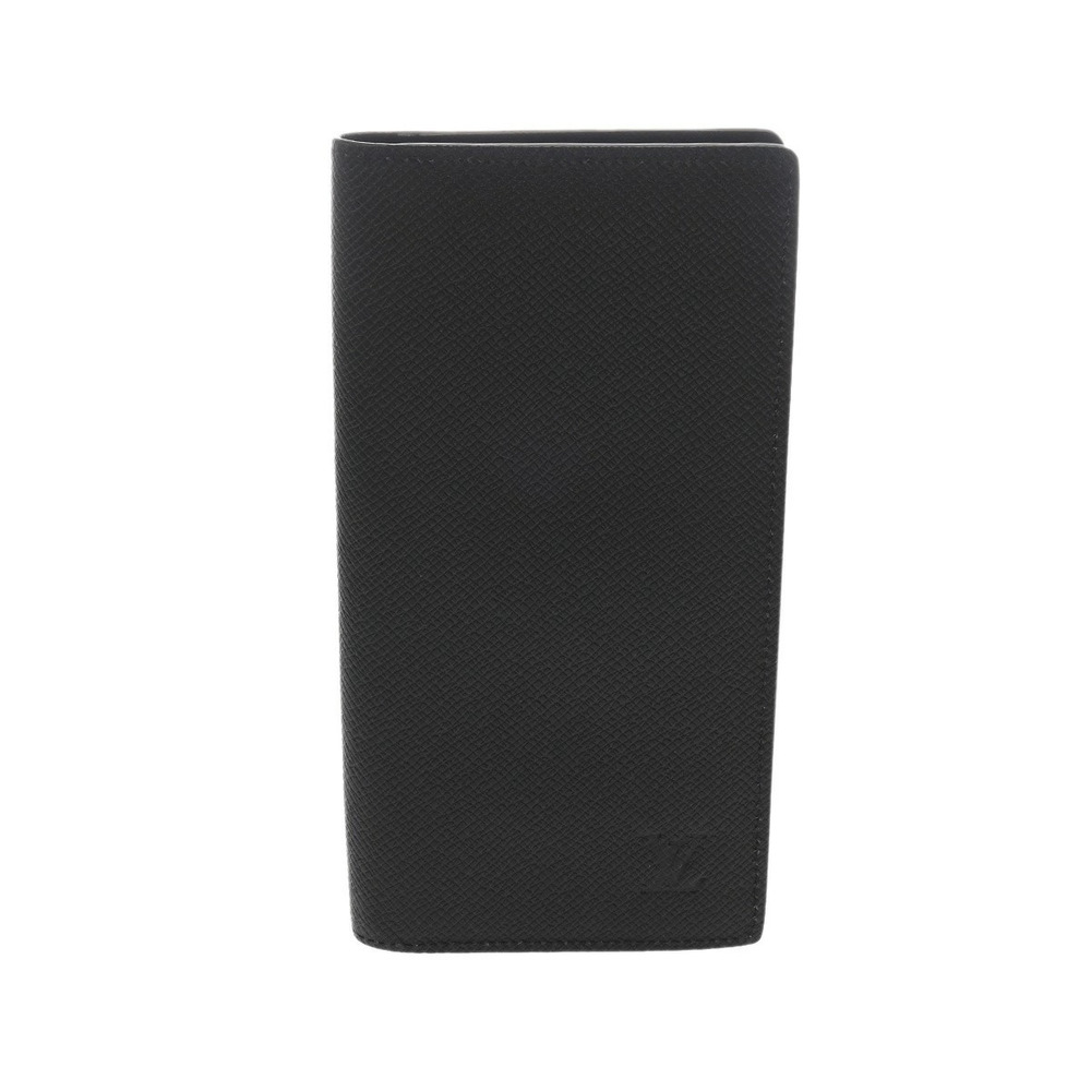 LOUIS VUITTON Taiga Portefeuille Long Noir Black Leather Billfold